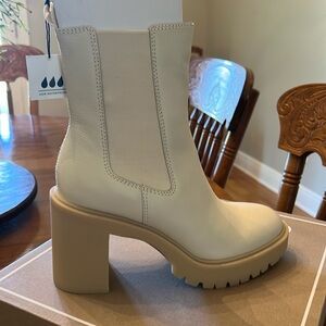 New Dolce Vita ivory leather H2O boots